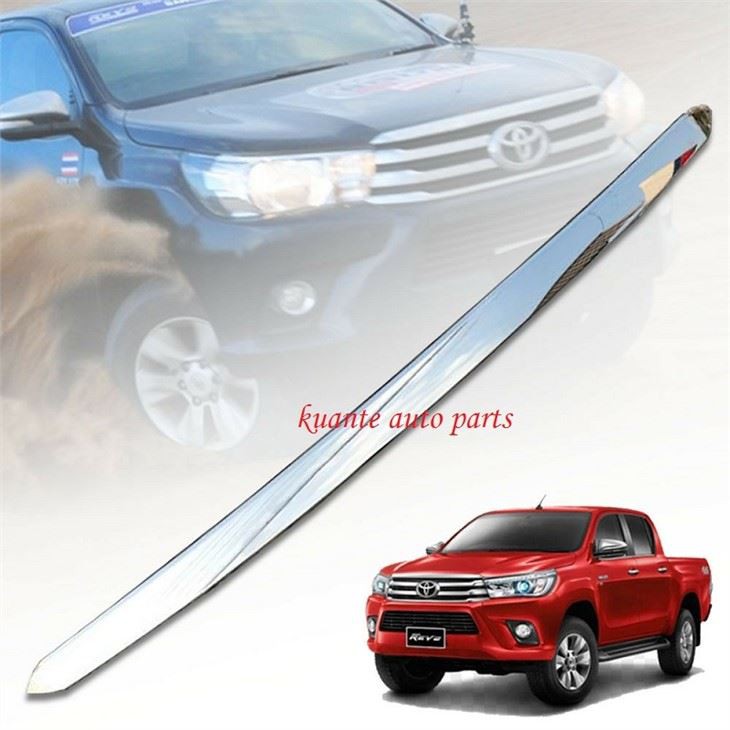 FRONT LINE CHROME BONNET HOOD TRIM FOR TOYOTA HILUX REVO M70 M80 ROCCO 2015-2020